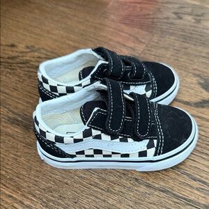 Vans Kids Black and White Checkered Sneakers